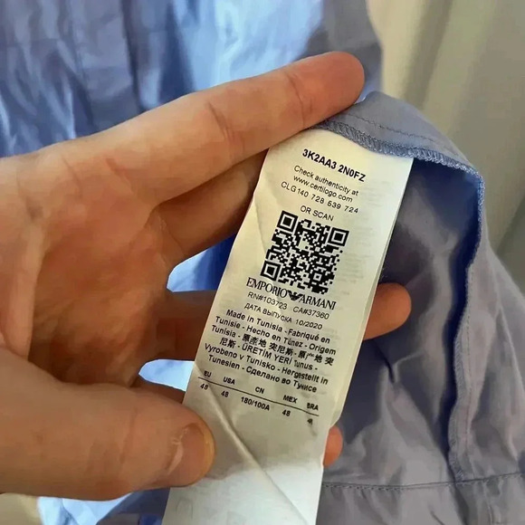 Emporio Armani Waist Tie Midi Dress Size 48 Color Blue - Picture 4 of 5